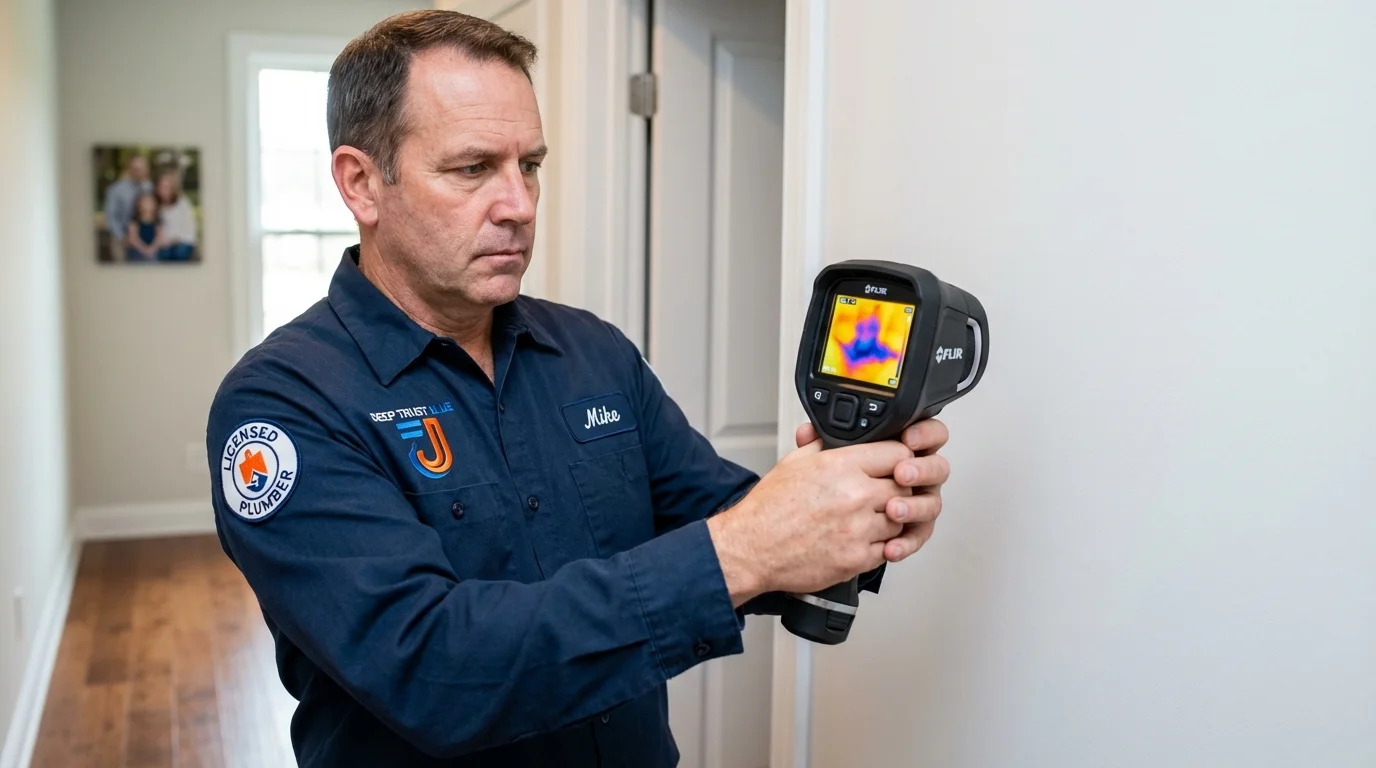 Thermal imaging leak detection by Johns Plumbing LLC in Moundridge